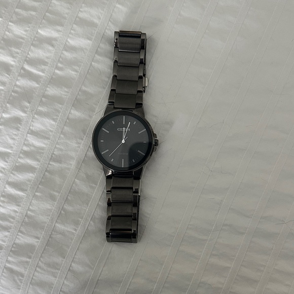 Citizen Dark Gray Eco-Drive Stainless Steel Watch - Picture 1 of 2
